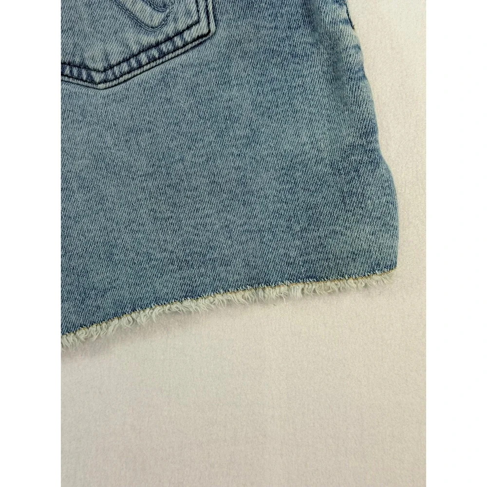 Rock & Republic Denim Rx Light Wash Raw Hem Jean Shorts Blue Womens Size 10